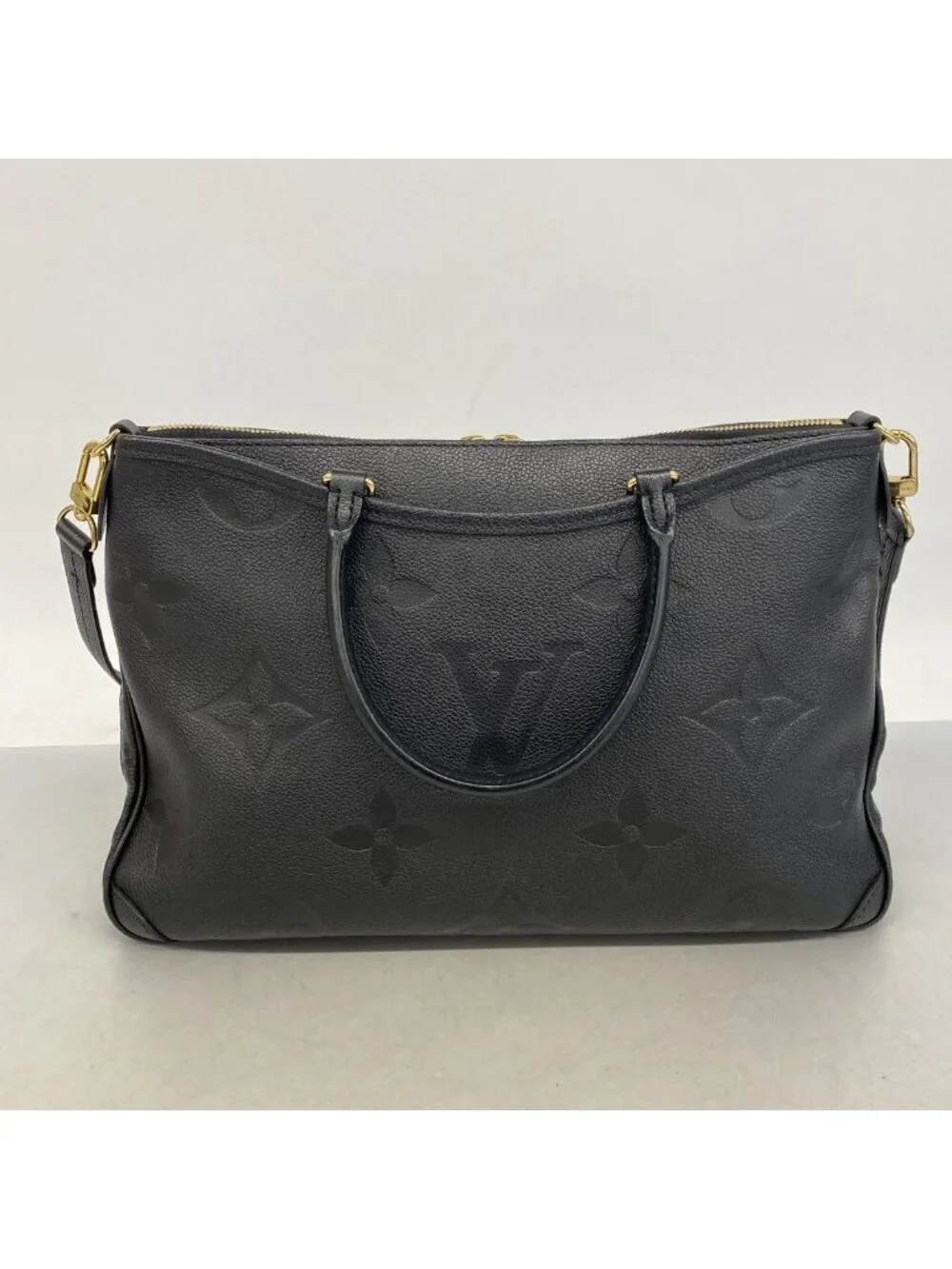 Louis Vuitton Handbag Monogram Empreinte Trianon MM Noir 2-Way Bag